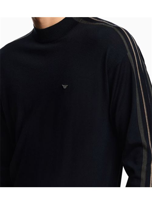 MAGLIONE COLOR BLOCK EMPORIO ARMANI | EM002423.AF14199FB070 NAVY DUAL STRIPE